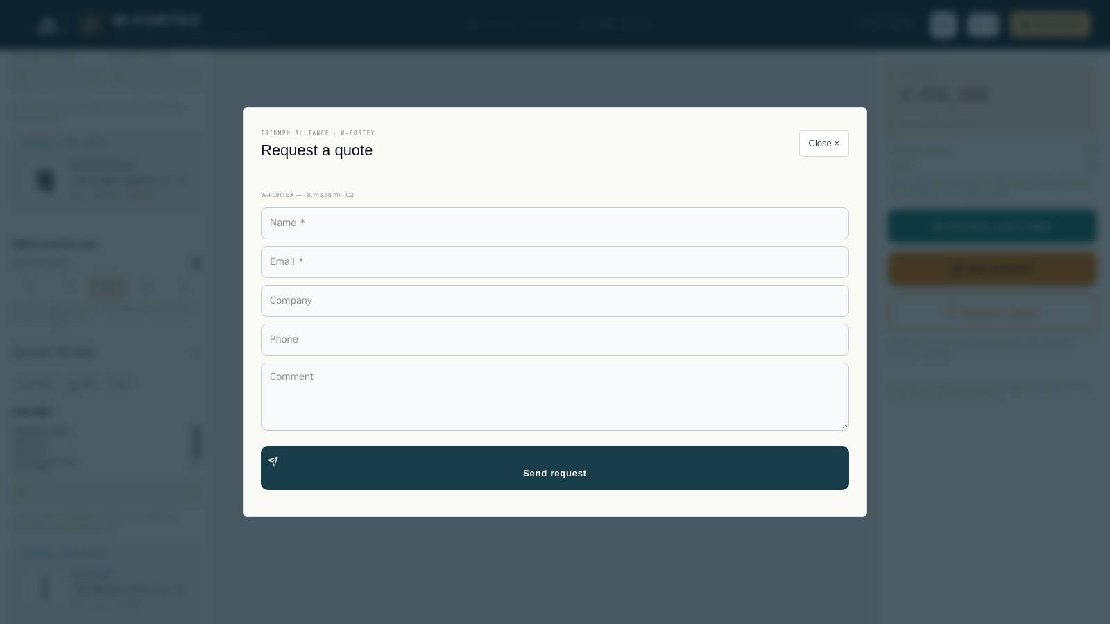 Fig. 13. "Request a quote" form
